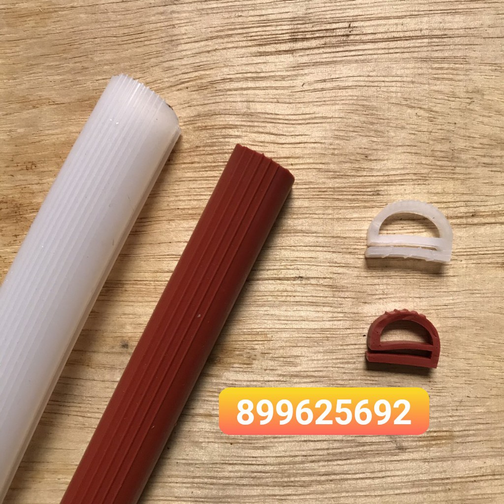 Gioăng silicone chữ E dùng cho tủ cơm, tủ sấy, lò sấy, tủ hấp loại 18mm/1 met