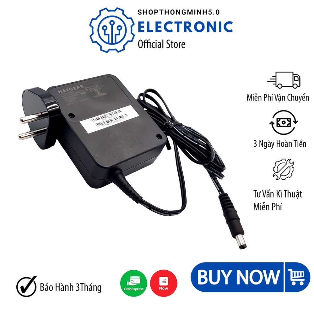 Nguồn 12V3.5A netgear AD898N20 Jack 5.5x2.1MM cục chuyển nguồn 12V 3A cho thiết bị - ShopThongMinh