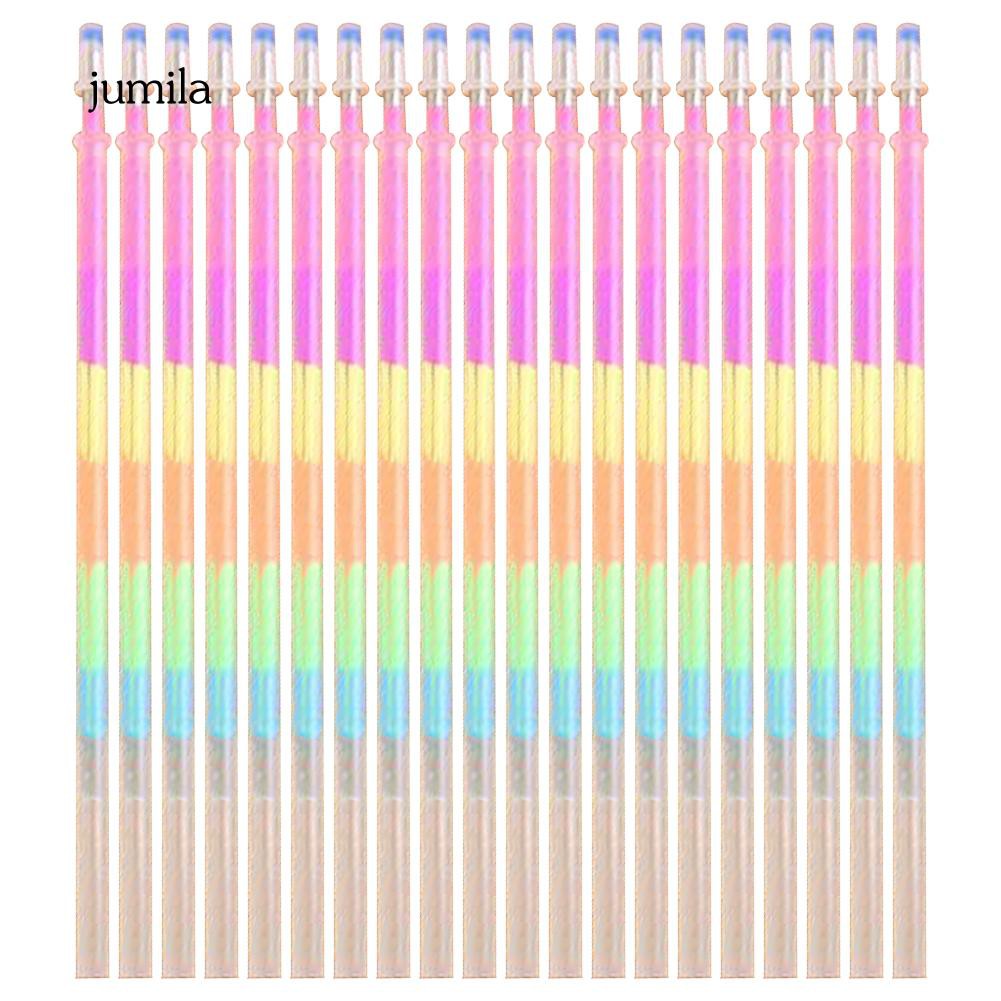 Set 20 ruột bút bi ngòi 0.5mm màu sắc cầu vồng sáng tạo
