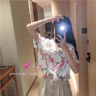 Áo lụa hoa loa kèn (có hình thật)