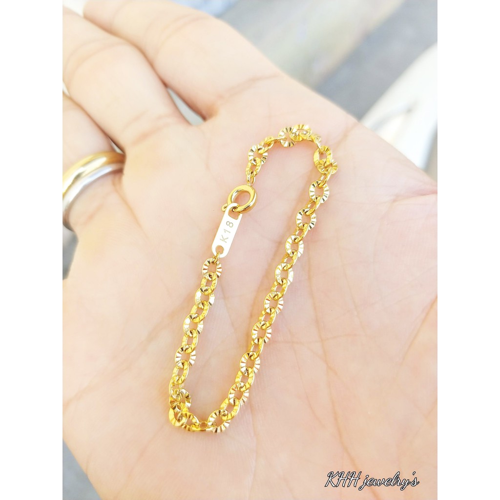 (Có Ký Hiệu-Dùng Lâu Dài-Không kiêng nước) Lắc Tay Xích Phay Nhỏ Nano Cao Cấp 4MM-Dùng tắm rửa thoải mái không đen