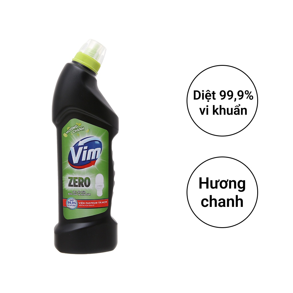 Nước Tẩy Bồn Cầu Vim Zero Mảng Bám Xanh Chai 750ml