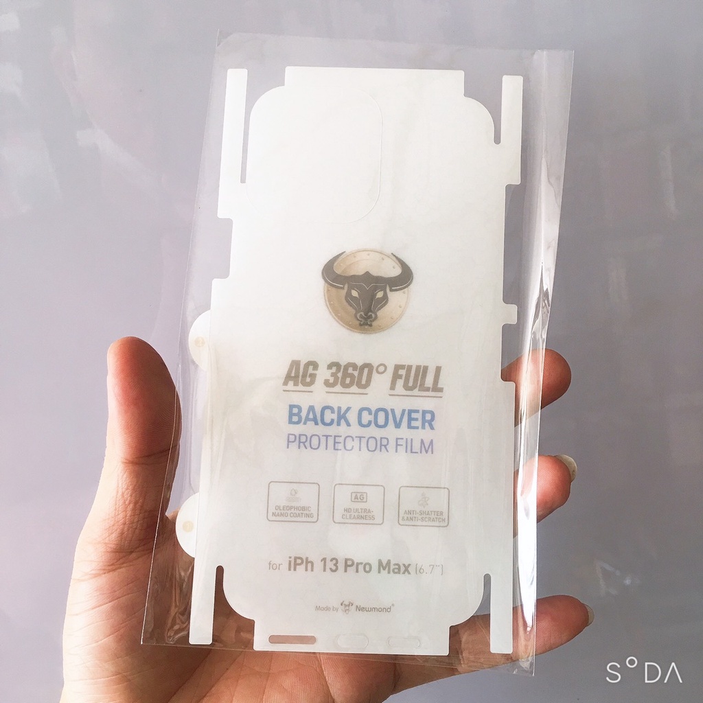 Miếng dán PPF full mặt lưng và viền dành cho iPhone 14/14Pro/14Plus/14 Por Max,13,13 Pro,13 Pro Max, nhám và trong suốt