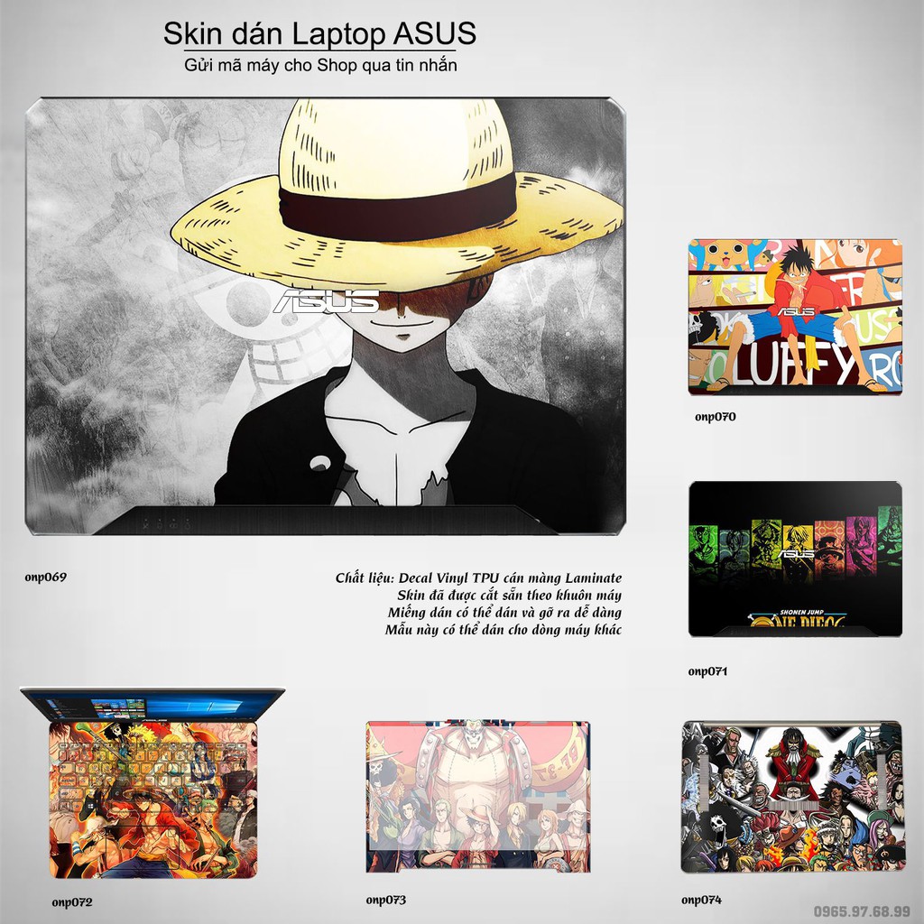 Skin dán Laptop Asus in hình One Piece nhiều mẫu 5 (inbox mã máy cho Shop)