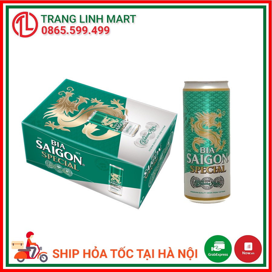 Thùng 24 lon bia Sài Gòn Specia lon cao 330ml
