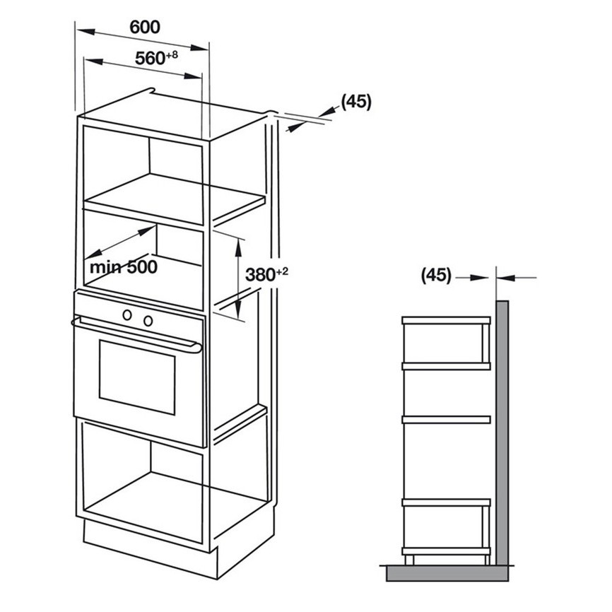 LÒ VI SÓNG KẾT HỢP NƯỚNG ÂM TỦ  HM-B38D - 538.31.200- Hàng chính hãng