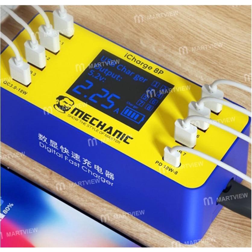 Bộ sạc nhanh 8 cổng iCharge 8P Mechanic ( Mẫu mới 2022 60W)