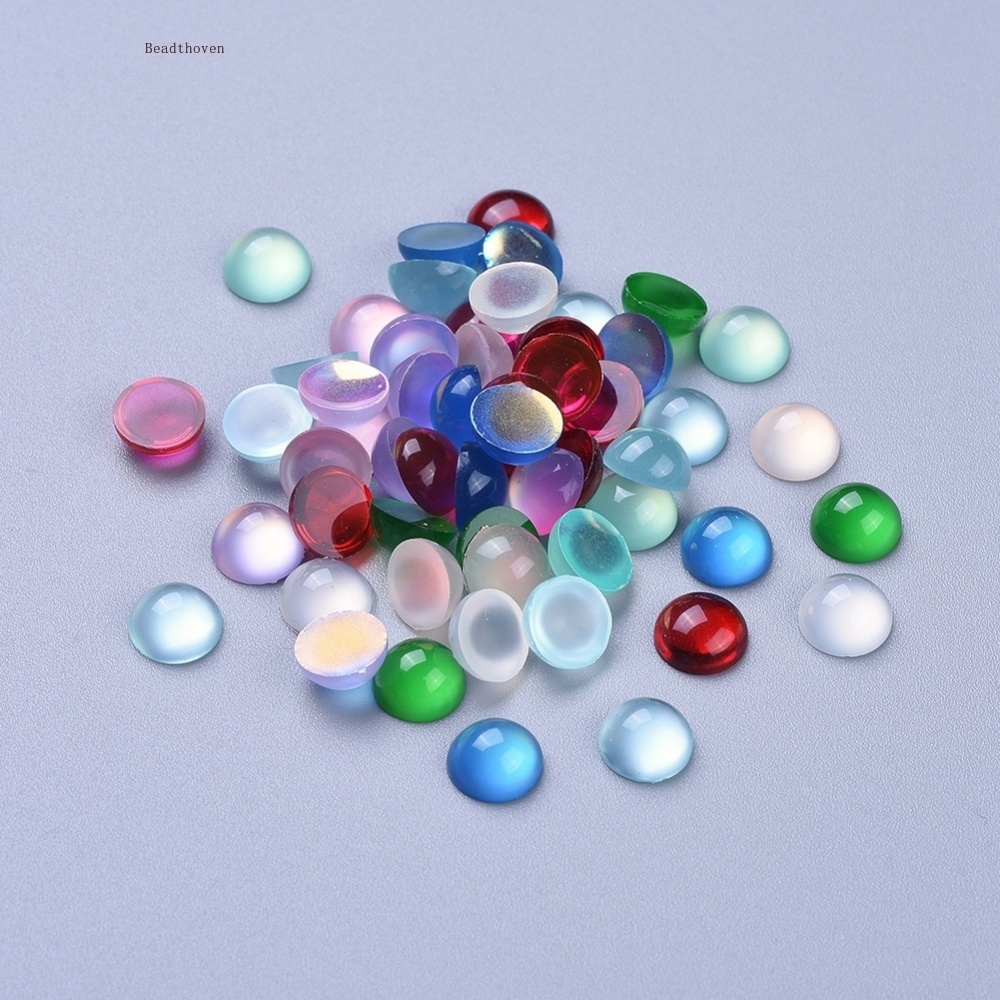 Set 5-100 Viên Ngọc Hình Bán Nguyệt 8x4mm