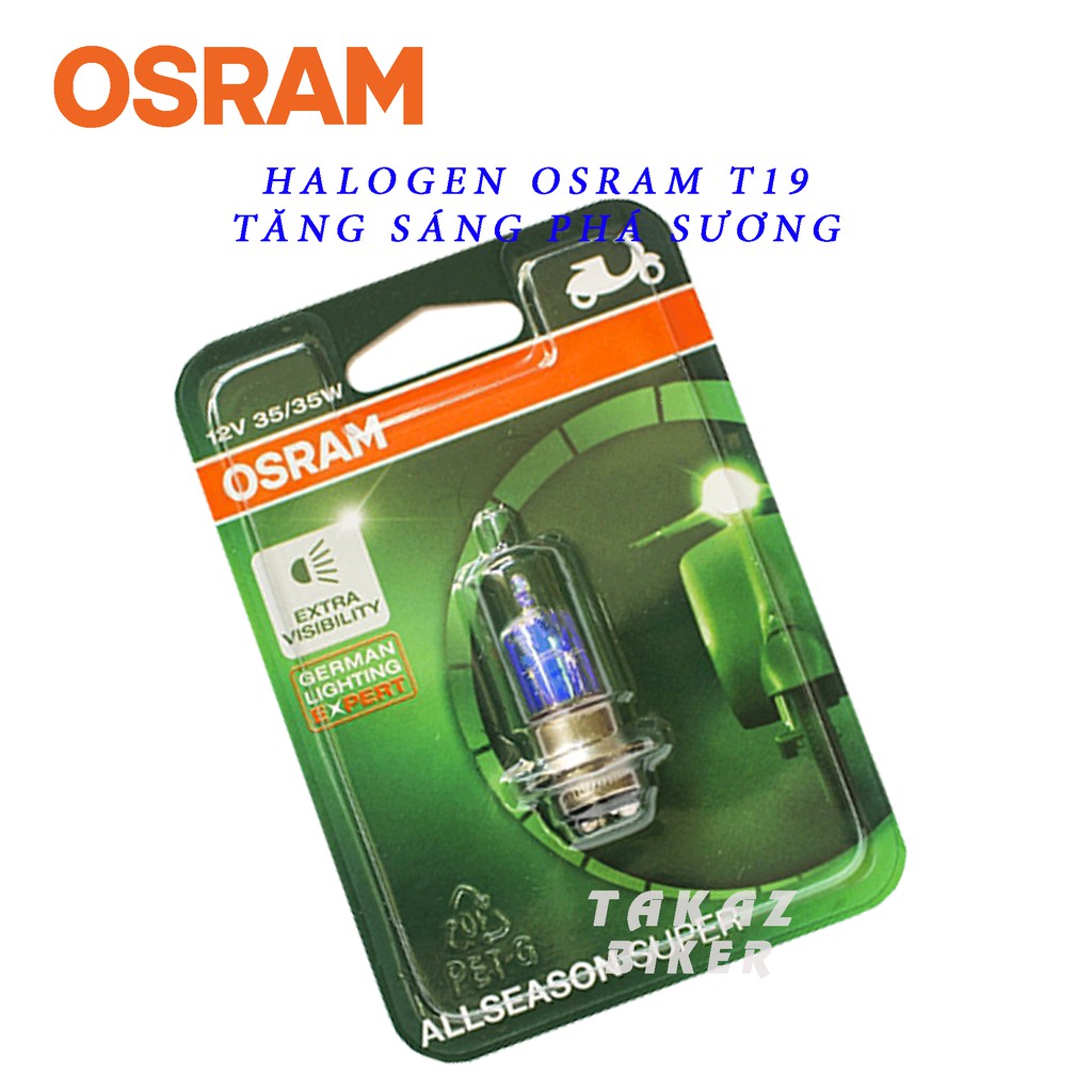 Bóng đèn HALOGEN OSRAM T19 - Tăng sáng vàng nắng 35W Xe Dream, Wave, Wave 100, Future 1