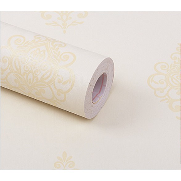 Decal giấy dán tường hình thoi  kem khổ 45cm keo sẵn