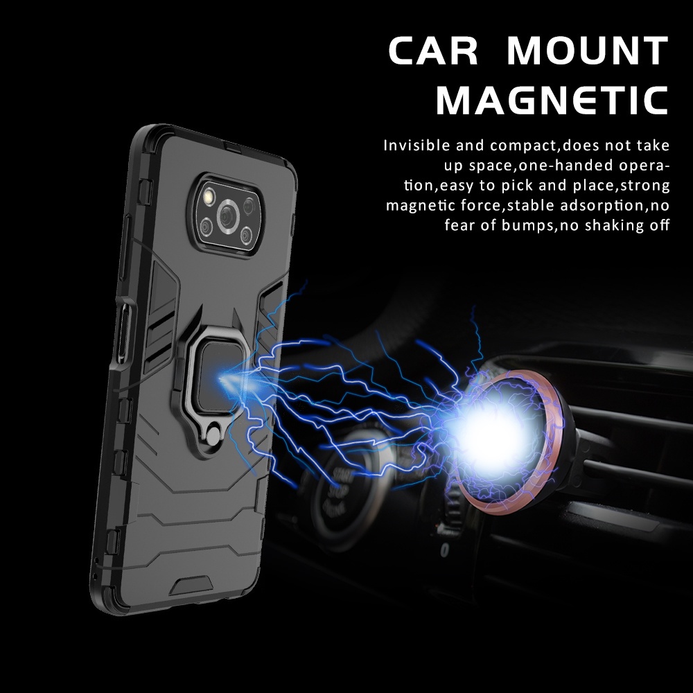 Ốp điện thoại UFlaxe cứng chống sốc có nhẫn đỡ cho Xiaomi Poco X3 Pro NFC Poco F3 X3 GT M3Pro 5G F2 Pro Pocophone F1 | BigBuy360 - bigbuy360.vn