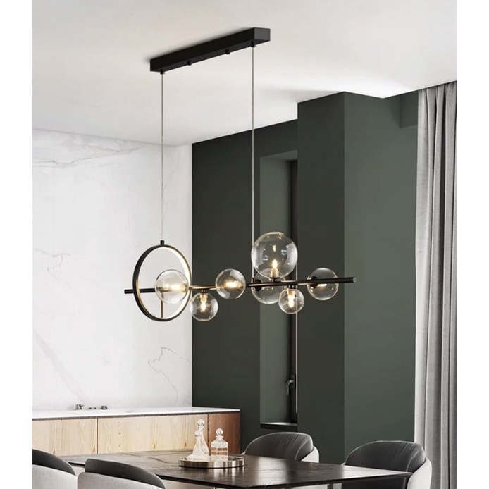 ĐÈN THẢ HERA 7 BÓNG THUỶ TINH PHA LÊ