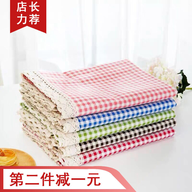 Khăn Trải Bàn Vải Cotton Lanh Phối Ren Xinh Xắn