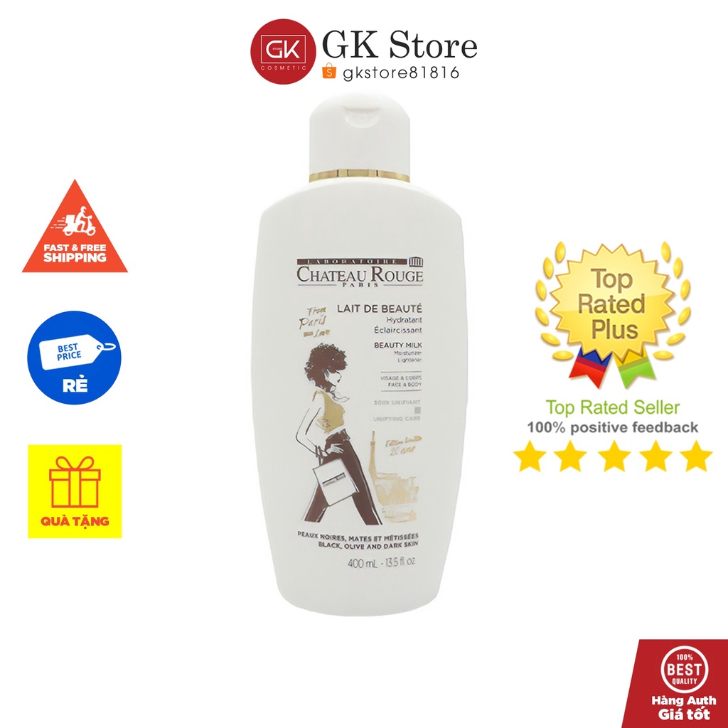 Dưỡng Thể Chateau Rouge Paris Lait De Beauté Giúp Trắng Da 400ml [Mẫu Mới]