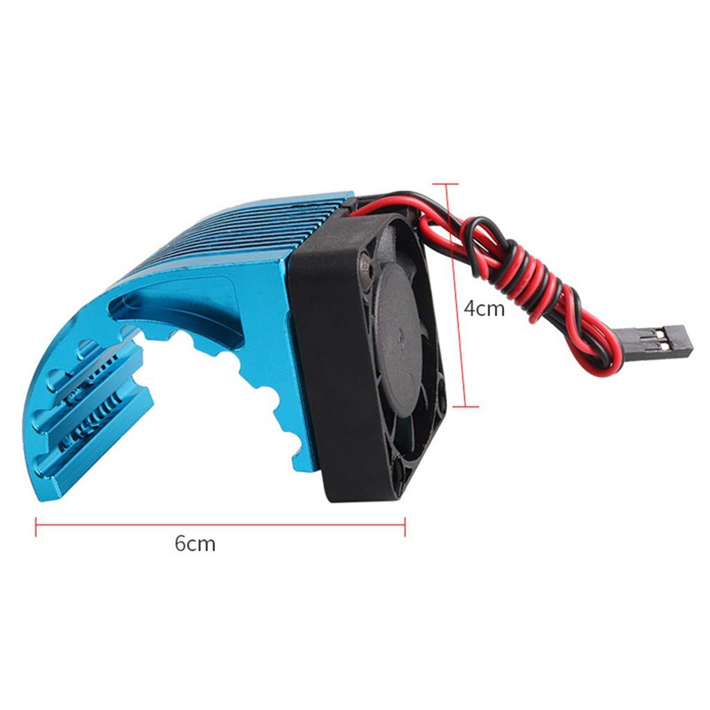 Quạt Tản Nhiệt Động Cơ Cnc 4010 40x40mm Bằng Hợp Kim Nhôm Màu Xanh Dương Cho Xe Rc Car 540 550 Motor