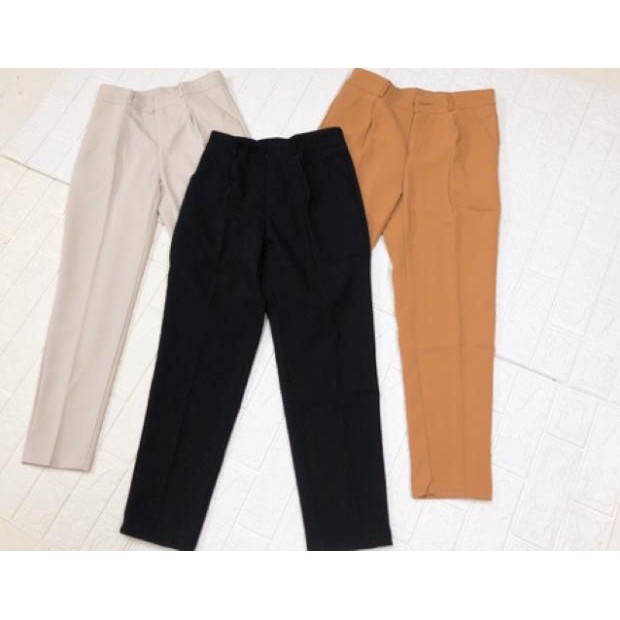 Quần baggy công sở gấu bằng vải tuyết mưa