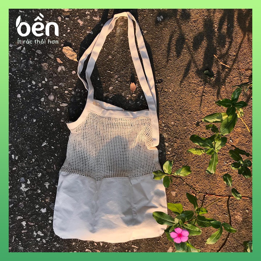 Túi Tote Lưới Mắt Nhỏ phong cách vintage phù hợp đi biển, đi chơi, đi chợ