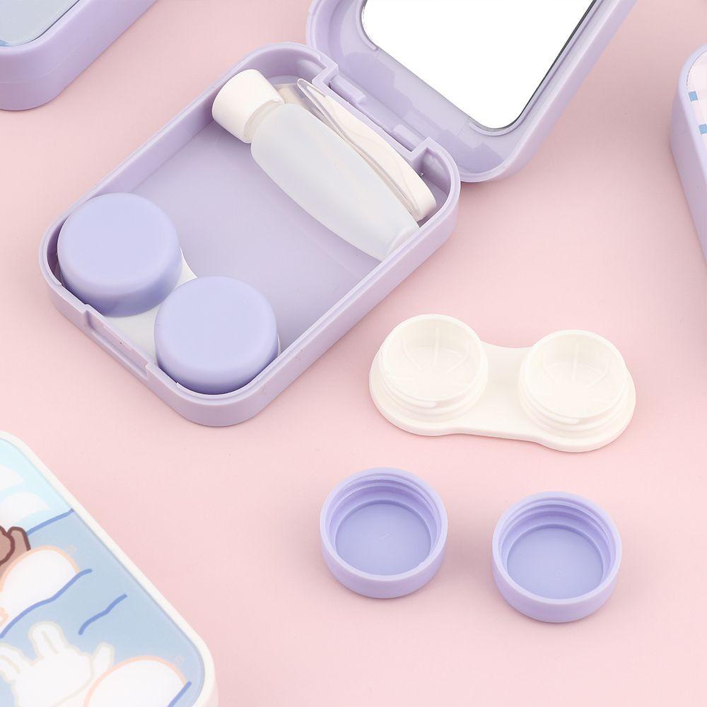 ROWANS Hộp Đựng Kính Áp Tròng Hình Vuông Mini Nhiều Màu Sắc