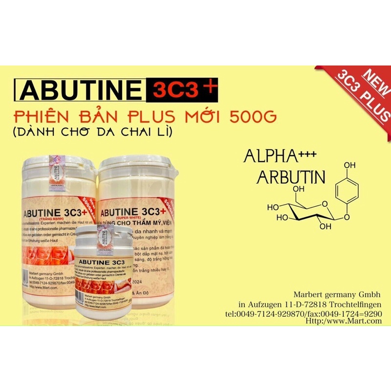 Kem Dưỡng Body Kích Trắng Abutine 3c3