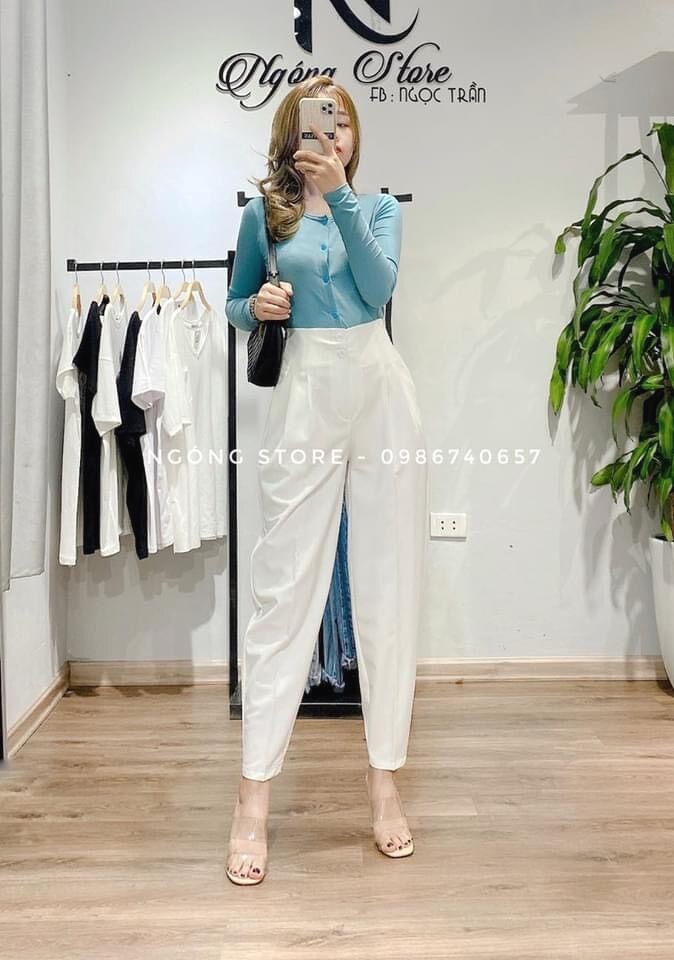 Quần baggy vải 2 khuy hàng đẹp nhiều màu