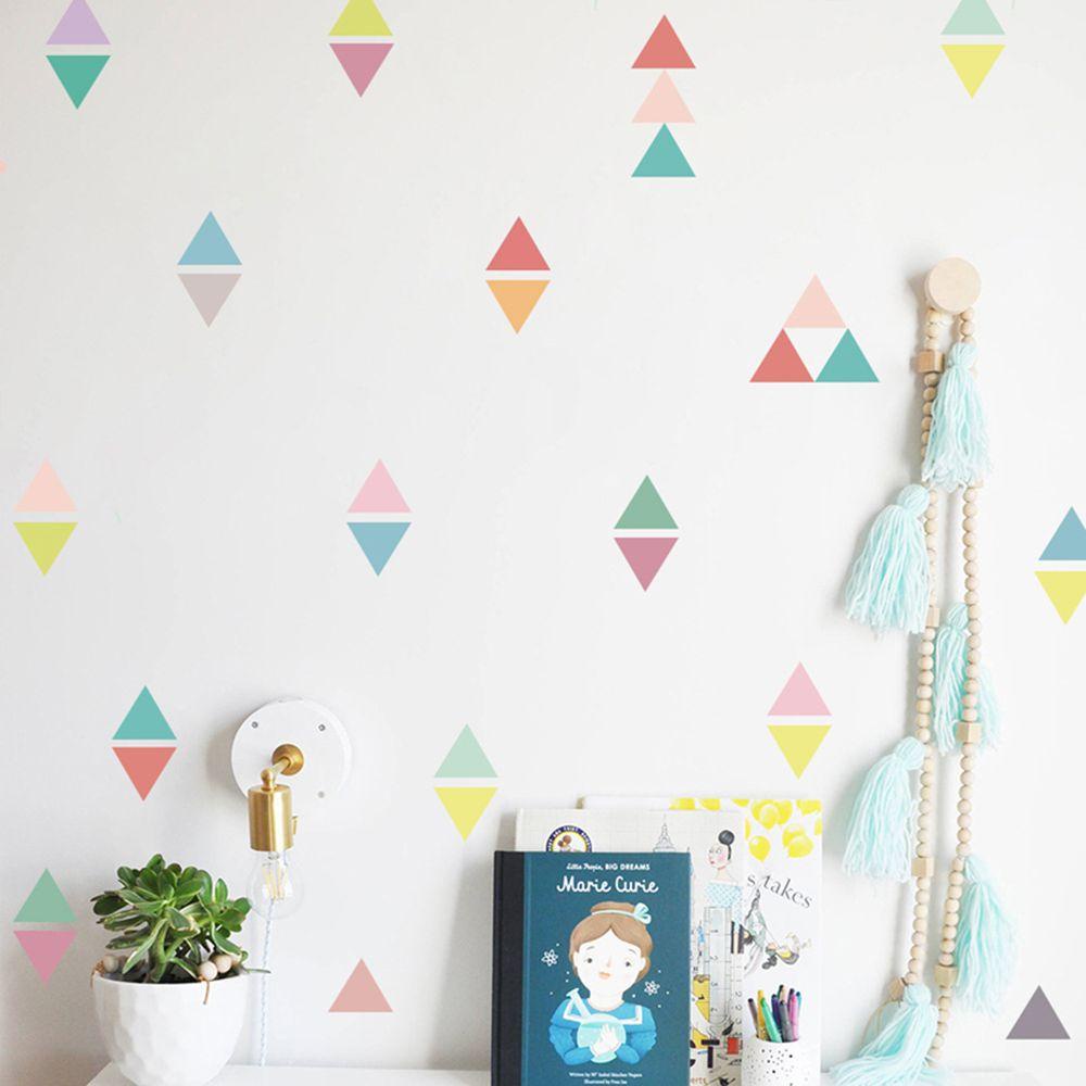 Sticker Dán Tường Họa Tiết Hình Học Phong Cách Bắc Âu Trang Trí Phòng Ngủ Cho Bé