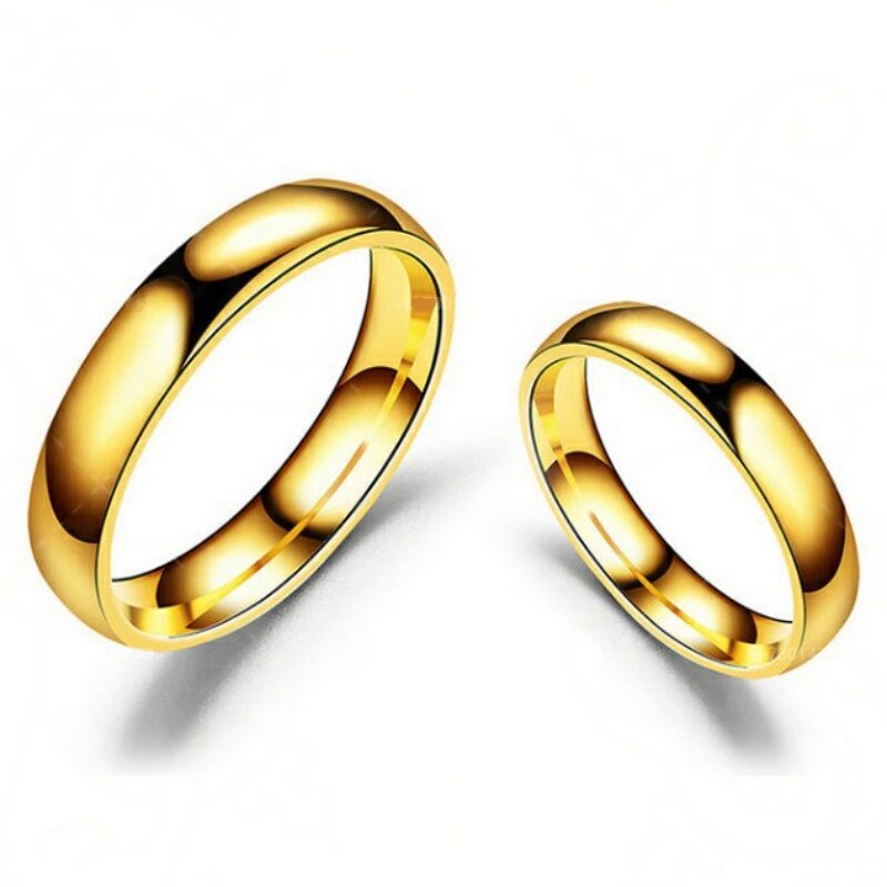 Nhẫn Đeo Tay Thép Không Gỉ 4mm/6mm #5040 Cho Cặp Đôi