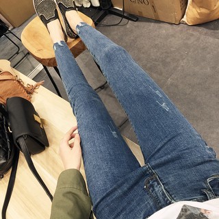quần bò ulzzang quần nữ đẹp quần bò dài jean jeans rách kiểu hàn quốc