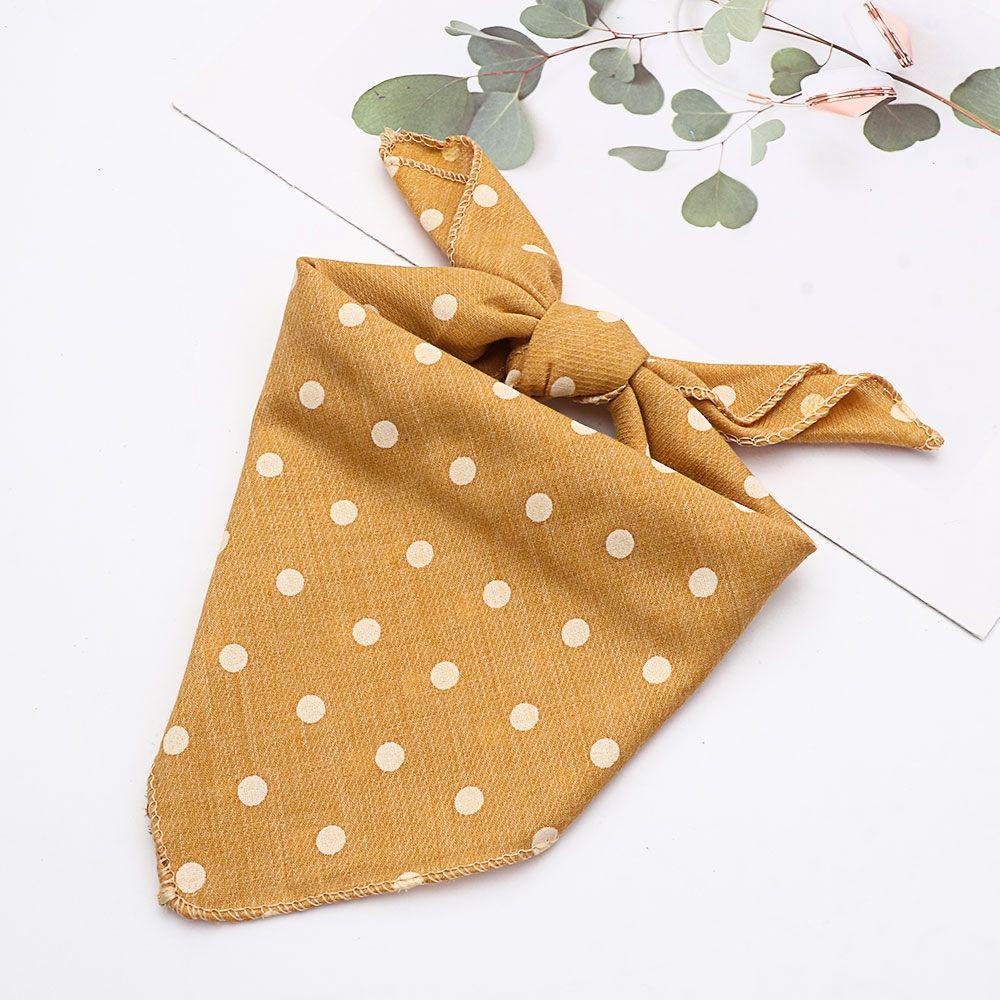 Augustina Khăn Choàng Cổ Vuông Họa Tiết Chấm Bi Có Thể Giặt Sạch Dành Cho Chó Mèo Kerchief Nhỏ Vừa Lớn
