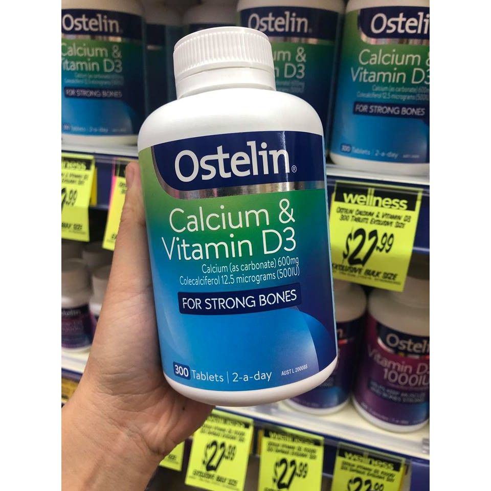 Canxi Ostelin Vitamin D & Calcium 300 viên