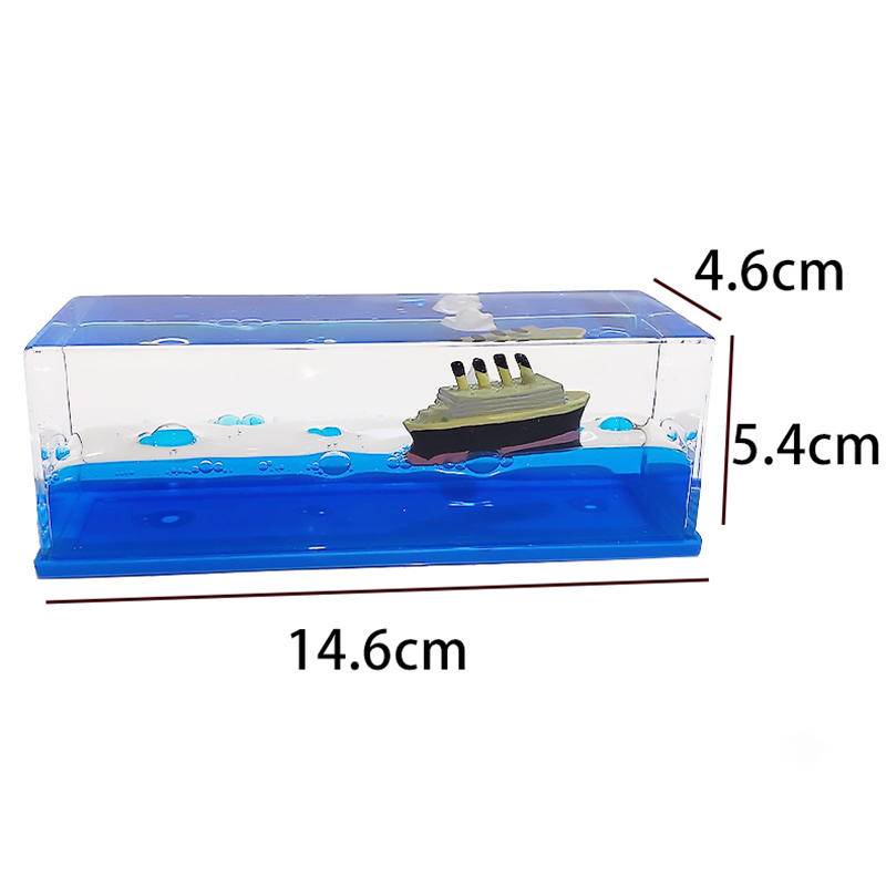 Đồng Hồ Cát Dạng Lỏng Trang Trí Nội Thất Hình Tàu Thủy