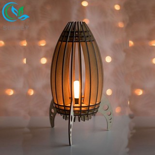 [Hàng Mới Về] Đèn Gỗ Để Bàn Trang Trí Rocket - Kích Thước 24x14cm  - Chất Liệu Gỗ Plywood Cao Cấp - Bảo Hành 12 Tháng