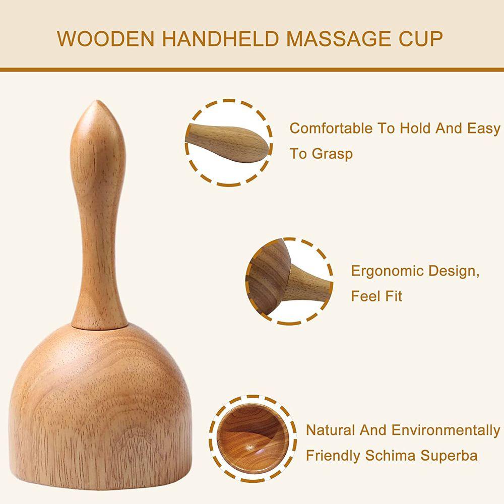 Cốc Gỗ Uống Nước Thư Giãn Toàn Diện Chống Cellulite Hỗ Trợ Định Hình Cơ Thể