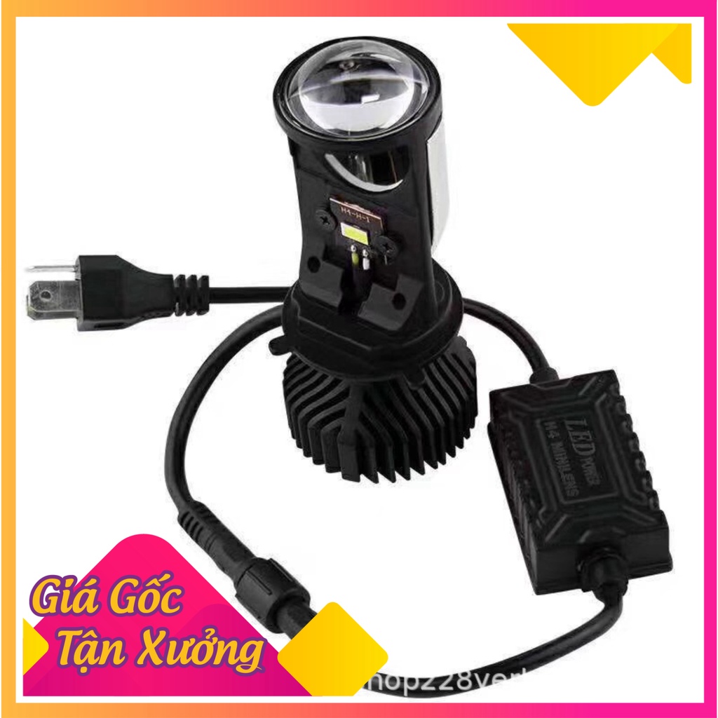 LED BI CẦU MINNI H4 CÓ CHỤP CHẮN SÁNG SIÊU SÁNG ( GIÁ 1 CHIẾC)  (Ảnh Sp thật)