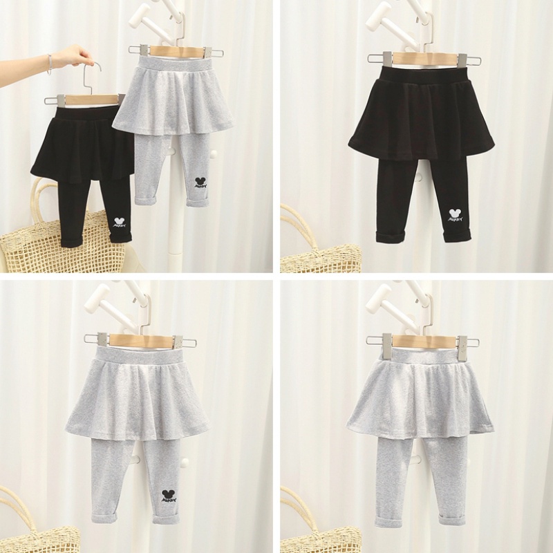 Quần Legging Giả Váy In Họa Tiết Hoạt Hình Thời Trang Mùa Thu Cho Bé Gái
