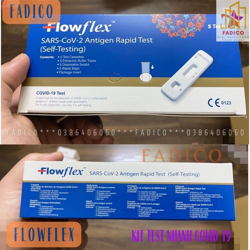 [HCM-Ship hỏa tốc]kit test nhanh covid 19 Flowflex của mỹ, bộ kit test nhanh covid tại nhà-fadico