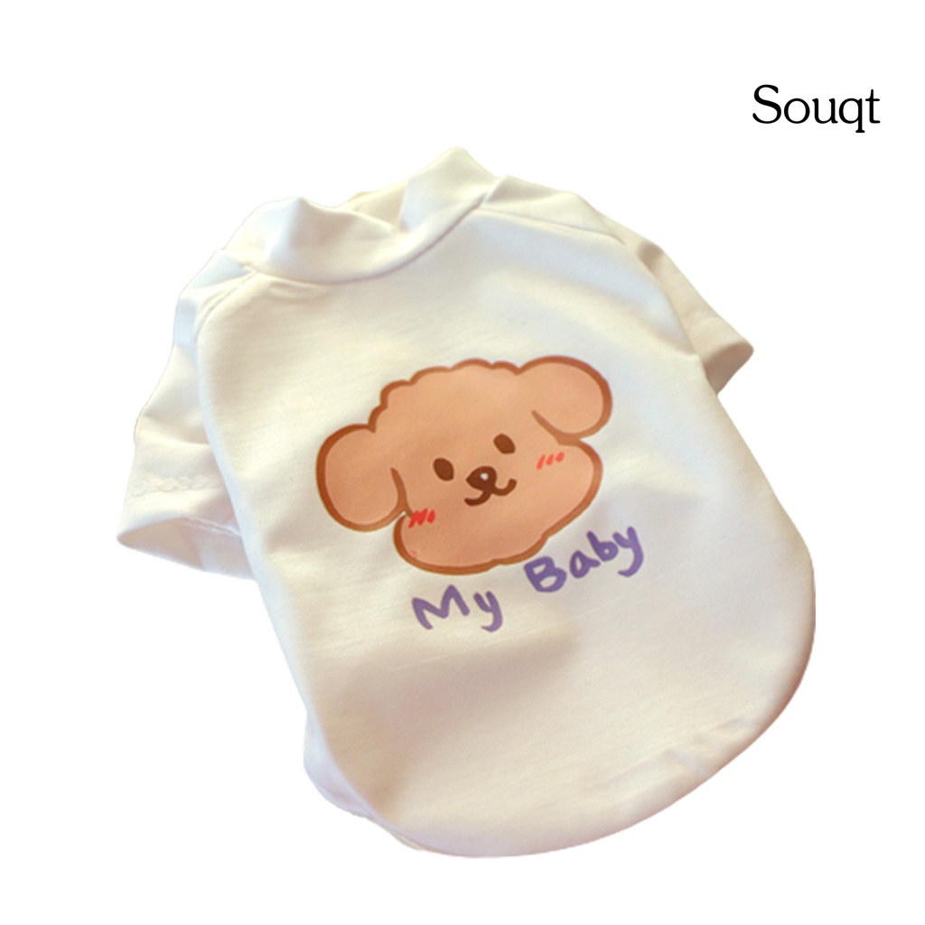 Áo mặc chui đầu polyester in họa tiết hoạt hình đáng yêu dành cho cún cưng