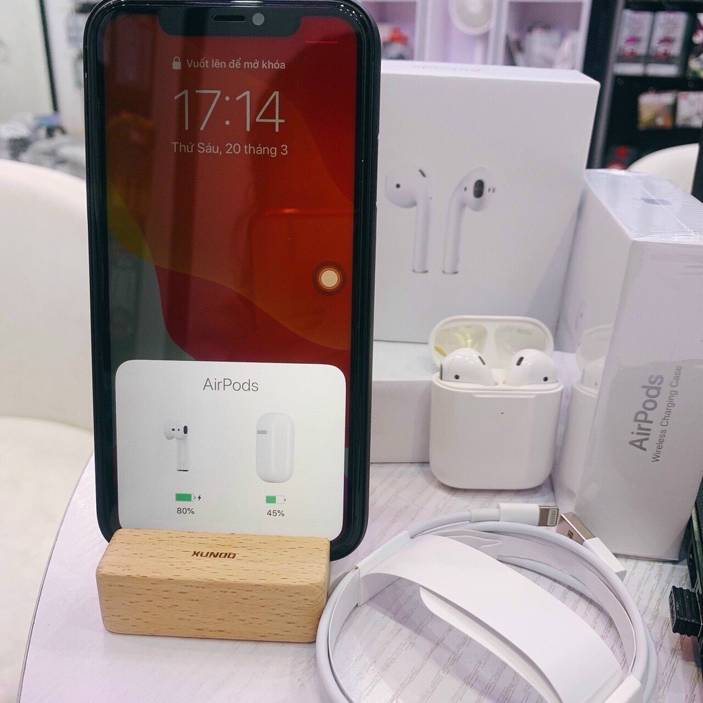 [Mã ELMS5 giảm 7% đơn 300k] Tai nghe airpods 2 âm thanh chuẩn Dùng Cả IOS &amp; Androi phiên bản đặc biệt không dây