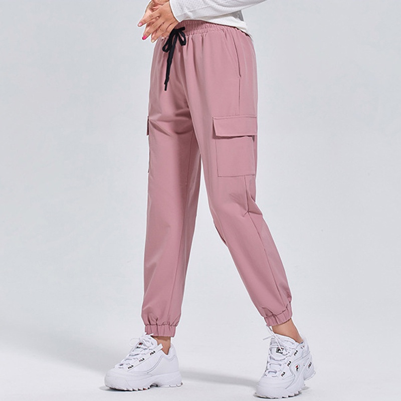 Quần thể thao giải trí lululemon có thiết kế dây rút túi, quần thể dục yoga rộng rãi và thoáng khí e361