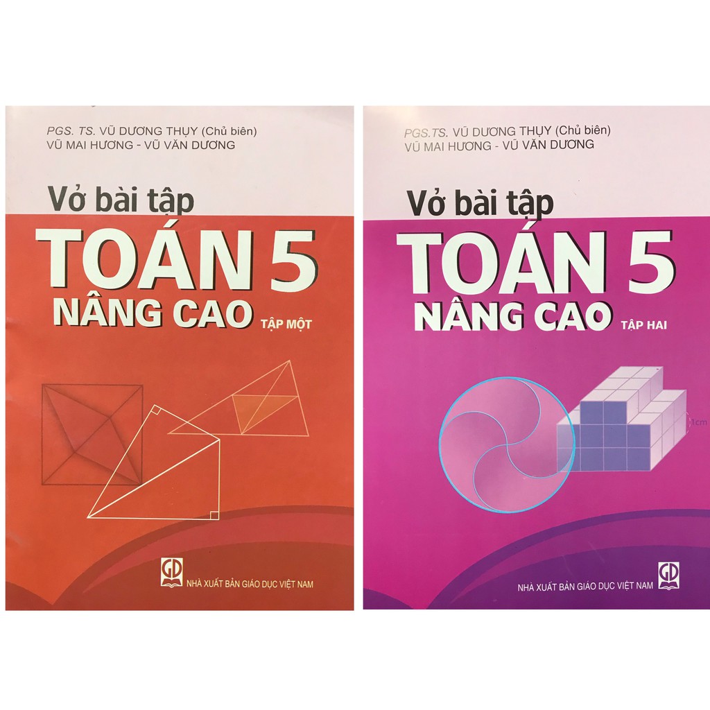 Sách - Combo Vở bài tập Toán nâng cao lớp 5 ( 2 tập ) : Vũ Dương Thụy