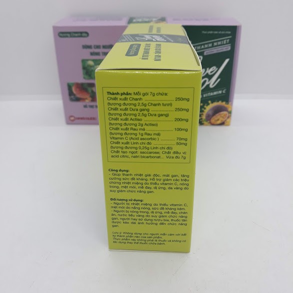 Bột sủi thanh nhiệt LiVe Cool hương dưa gang của Nam Dược hộp 10 gói x 7g