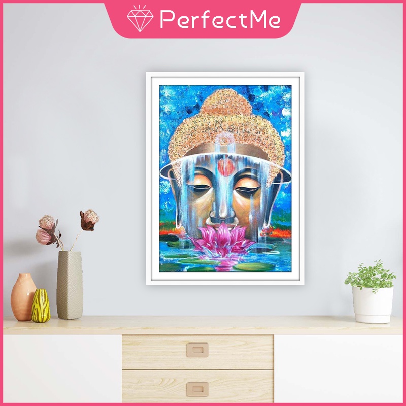 Bộ tranh đính đá 5d kích thước 30x40cm tự làm họa tiết phật giáo 3d dùng trang trí độc đáo