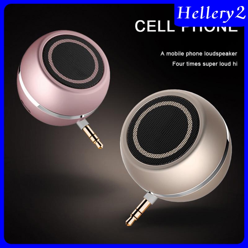 [HELLERY2] Mini Speaker 3.5mm Jack AUX Music Audio Player for Phone Notebook Rose Gold