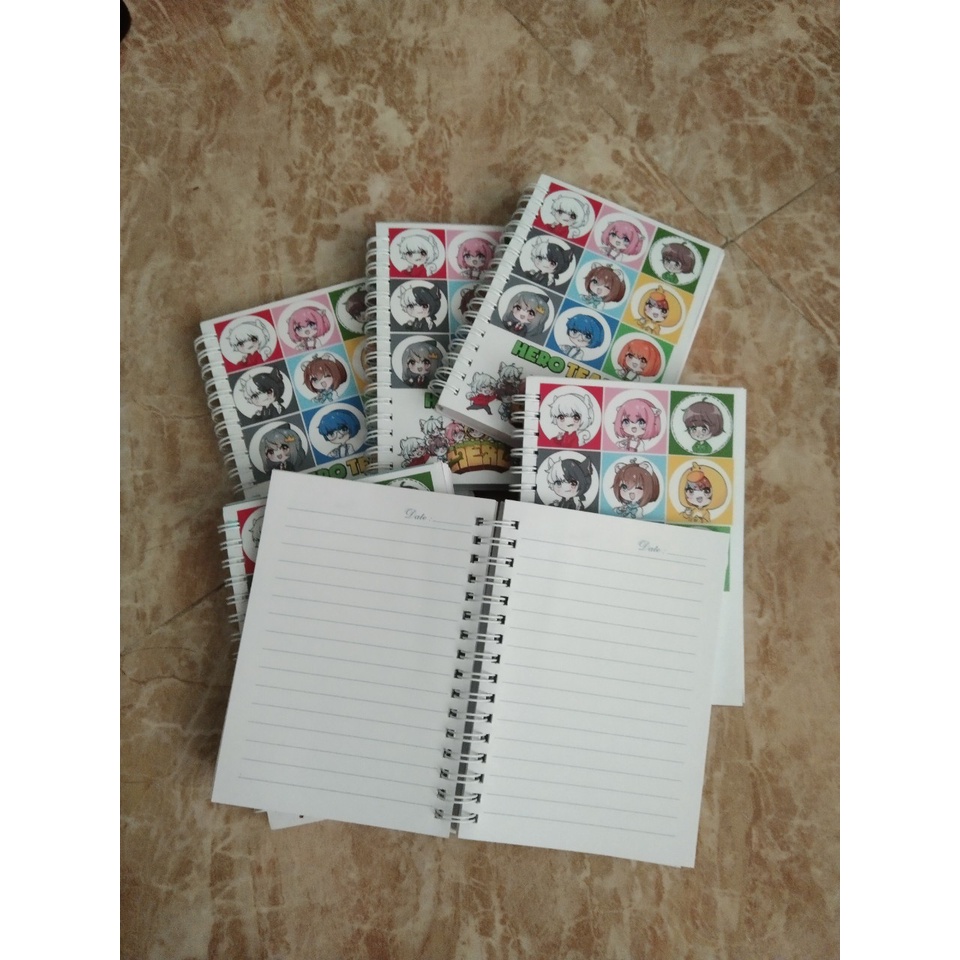 Sổ tay-sổ lò xo In hình theo yêu cầu  in hình 2 mặt -2 hình khác nhau