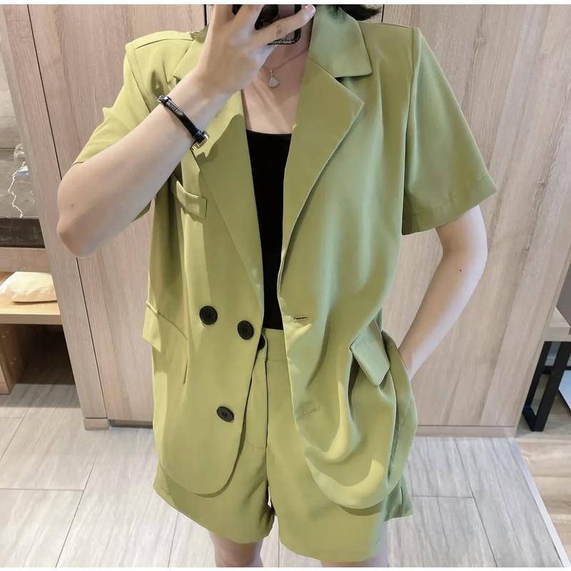 Set Đồ Nữ Áo Khoác Blazer Form Rộng Quần Đùi Cho Nữ Đi Chơi Đi Làm Đi Biển Thời Trang Chali SD030