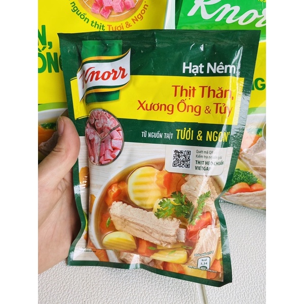 Hạt nêm Knorr gói 350g/900g tặng 150g/1,8kg ngon từ thịt ngọt từ xương