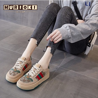 MURIOKI Giày sneakers đế bằng đầy màu sắc thời trang dành cho nữ