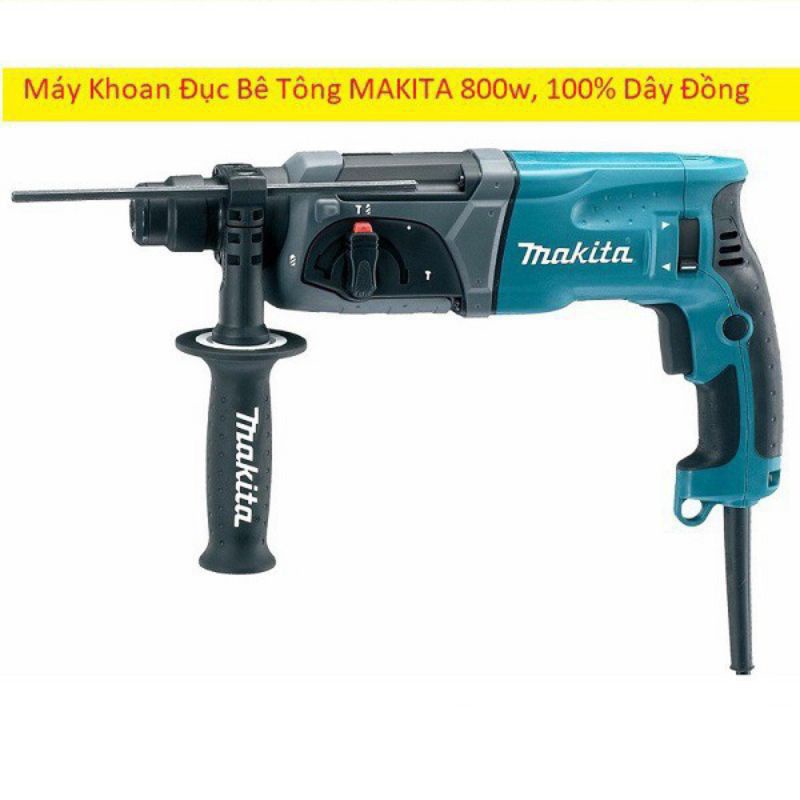 Máy khoan bê tông Makita HR2470-  3 chức năng khoan sắt, gỗ, khoan bê tông và đục bê tông