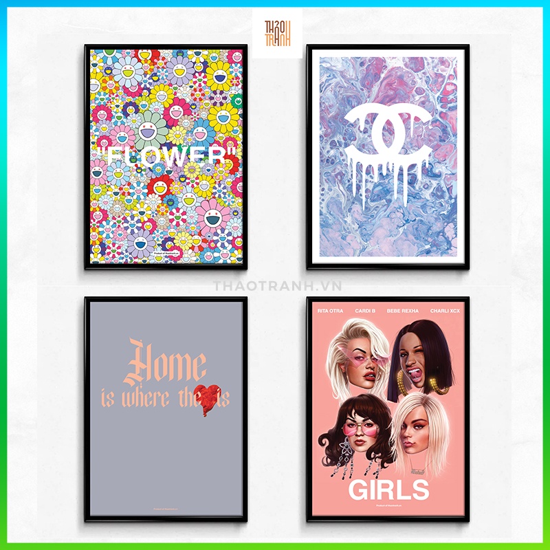 Tranh Hypebeast - Girls,30x40,40x50 Tranh Decor Độc Lạ,Trang Trí Phòng Hypebeast, Sneakerhead