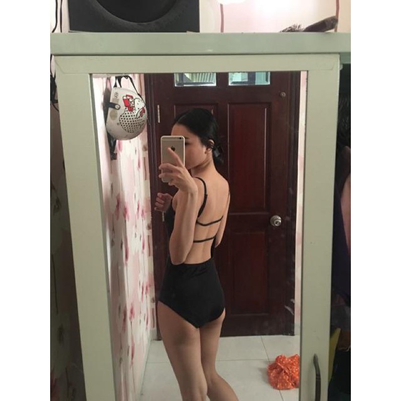 Bikini đan dây lưng kiểu basic đen siêu dễ thương kèm ảnh feedback