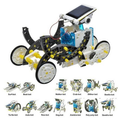 BỘ LẮP RÁP NĂNG LƯỢNG MẶT TRỜI - ROBOT TƯƠNG LAI 13 IN 1 EDUCATIONAL SOLAR ROBOT KIT 2115A